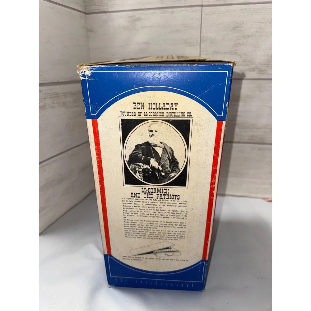 Vintage McCormick Thomas Jefferson Americana Porcelain Decanter The Patriots Box